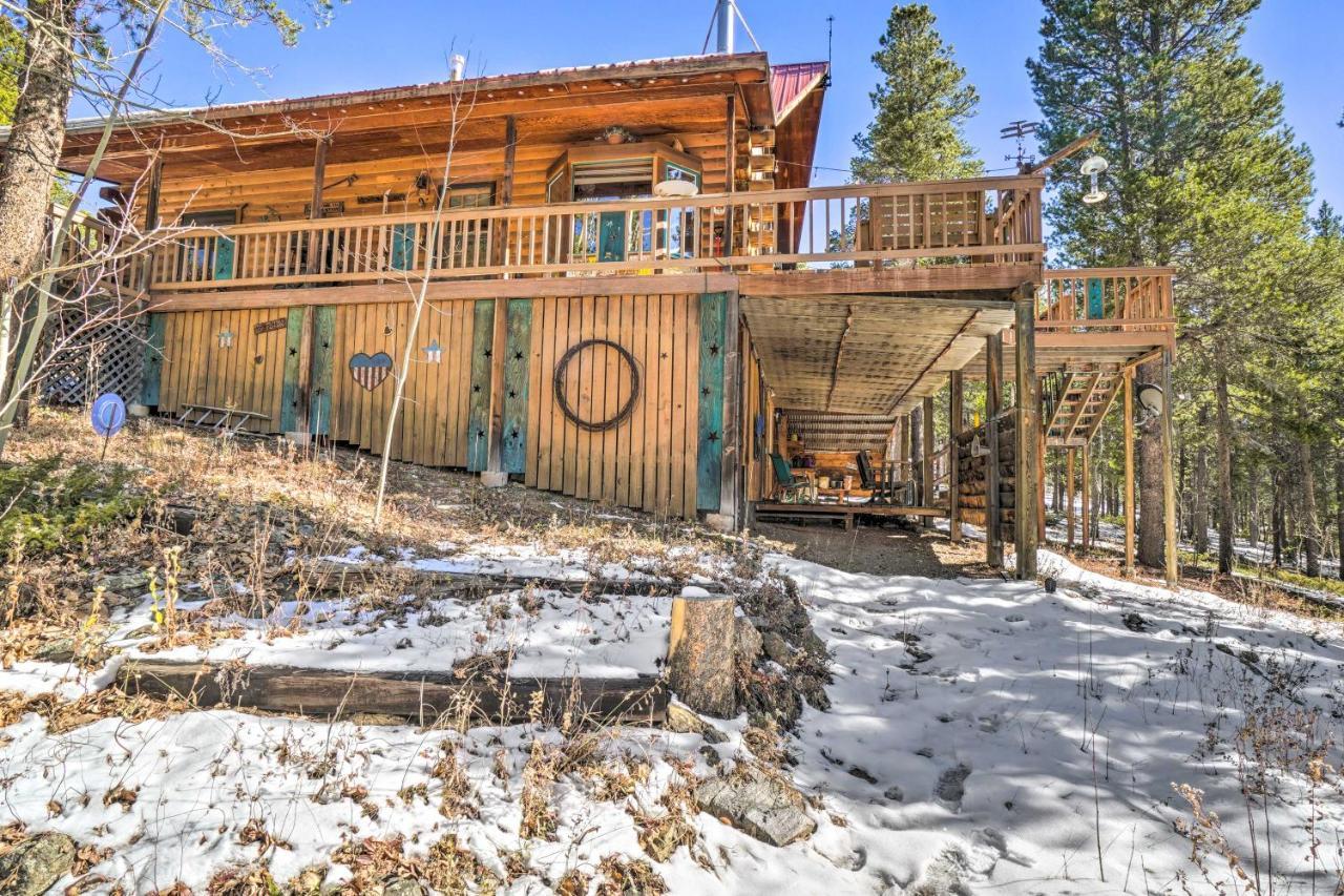 Secluded Black Hawk Log Cabin With Fire Pit! Bagian luar foto